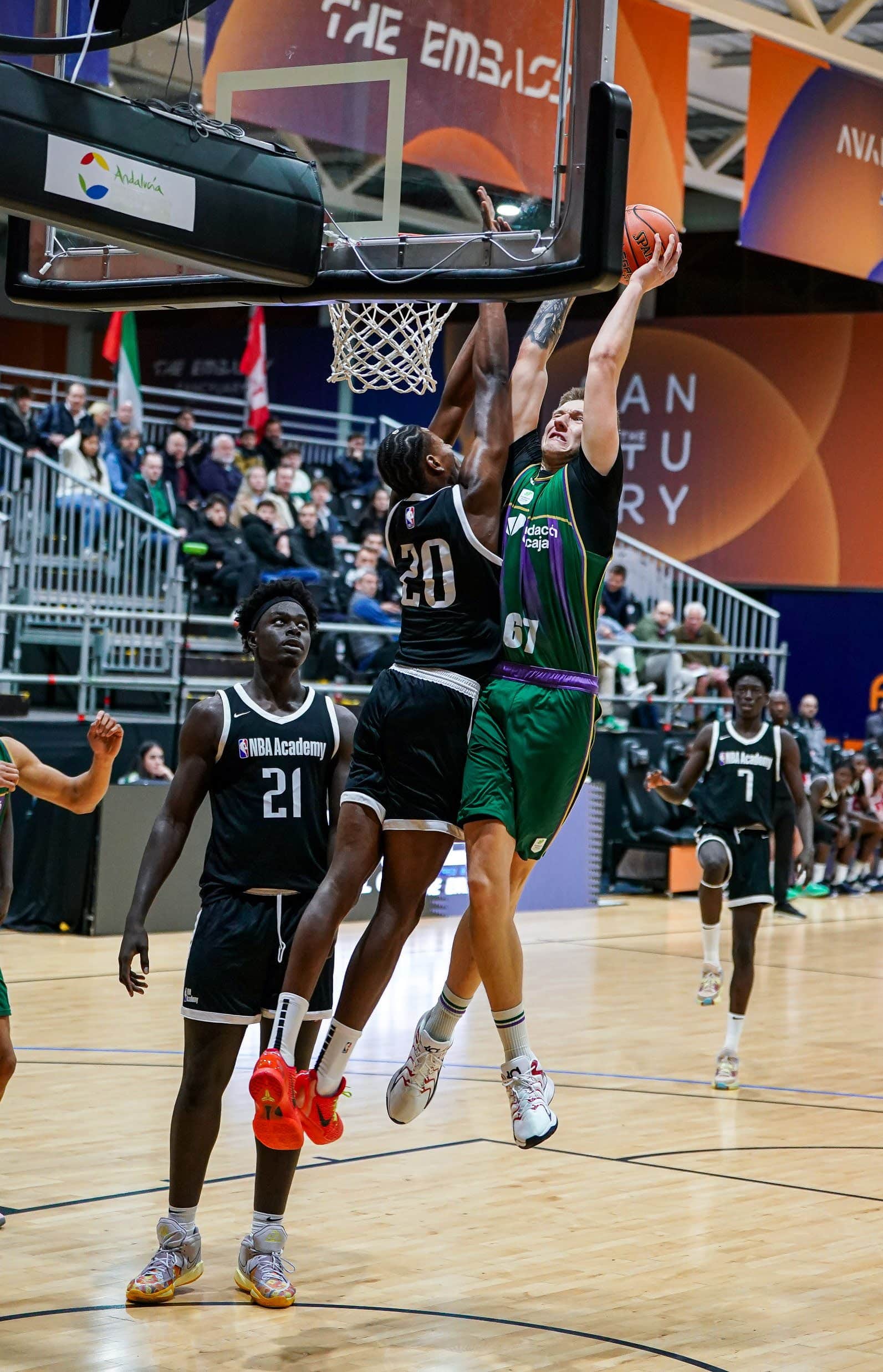 Unicaja Academy match vs NBA Academy